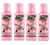 Crazy Color Semi Permanent Hair Dye 100ml- Rose Gold Pack of 6