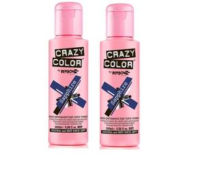 Crazy Color Semi Permanent Hair Dye 100ml - Sapphire Pack of 2
