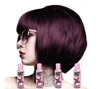 Crazy Color Semi-Permanent Hair Dye 4 Pack 100ml (Aubergine)