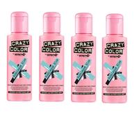 Crazy Color Semi Permanent Hair Dye Cream 100ml - Bubblegum Blue Pack of 4