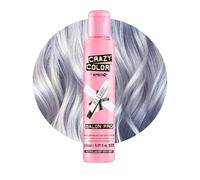 Crazy Color Silver Semi-Permanent Hair Dye. Highly Pigmented Blonde Toner Conditioning & Oil Nourishing Vegan Formula | No Bleach or Ammonia | Limited Edition 150ml Size