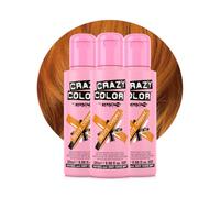 Crazy Color Spicy Copper Nourishing Semi Permanent Hair Dye Trio 300ml