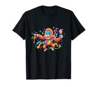 Crazy Color Splash Painting Monkey Kids Theme T-Shirt