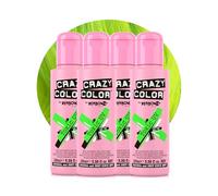 Crazy Color Toxic UV Neon Green Semi Permanent Hair Dye Quad 400ml