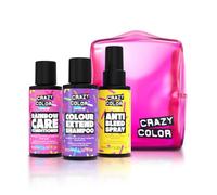 Crazy Color Travel Toiletries 100ml | 3 Piece Mini Shampoo and Conditioner Set with Anti Bleed Spray, Travel Essentials for Coloured Hair