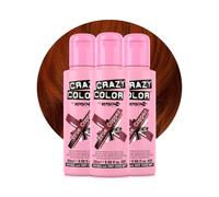 Crazy Color True Copper Nourishing Semi Permanent Hair Dye Trio 300ml