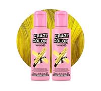 Crazy Color Vibrant Canary Yellow Semi-Permanent Duo Hair Dye. Highly Pigmented Bright Yellow Conditioning & Oil Nourishing Vegan Formula | No Bleach or Ammonia | 200ml