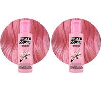 Crazy Color Vibrant Candy Floss Semi-Permanent Hair Dye. Highly Pigmented Pastel Pink Conditioning & Oil Nourishing Vegan Formula | No Bleach or Ammonia | 100ml (Pack of 2)