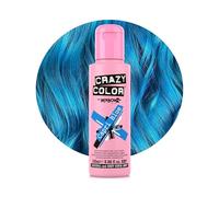 Crazy Color Vibrant Capri Blue Semi-Permanent Hair Dye. Highly Pigmented Electric Blue Conditioning & Oil Nourishing Vegan Formula | No Bleach or Ammonia | 100ml