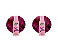 Crazy Color Vibrant Cyclamen Semi-Permanent Hair Dye. Highly Pigmented Cerise Conditioning & Oil Nourishing Vegan Formula | No Bleach or Ammonia | 100ml (Pack of 2)