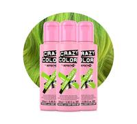 Crazy Color Vibrant Lime Twist Semi-Permanent Trio Hair Dye. Highly Pigmented Lime Green Conditioning & Oil Nourishing Vegan Formula | No Bleach or Ammonia | 300ml