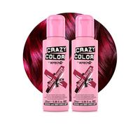 Crazy Color Vibrant Ruby Rouge Semi-Permanent Duo Hair Dye. Highly Pigmented Wine Red/Plum Conditioning & Oil Nourishing Vegan Formula | No Bleach or Ammonia | 200ml