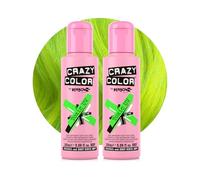 Crazy Color Vibrant Toxic UV Semi-Permanent Duo Hair Dye. Highly Pigmented Neon Green Conditioning & Oil Nourishing Vegan Formula | No Bleach or Ammonia | 200ml