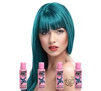 Crazy Colour Peacock Blue Semi-Permanent Hair Dye 4 Pack (4 x Blue)
