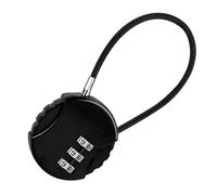 Crazy Combination - Round Shape Zinc Alloy Body, Easy Carry, Steel Cable Lock Radius, 3 Digit Lightweight Code | For Travel Backpack For The Box
