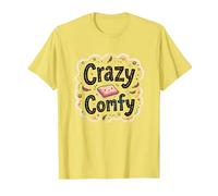 Crazy Comfy Freak in The Sheets Cozy Bedtime Humor T-Shirt, Men, Lemon, M