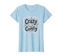 Crazy Comfy Freak in The Sheets Cozy Bedtime Humor T-Shirt, Women, Baby Blue, S