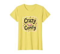 Crazy Comfy Freak in The Sheets Cozy Bedtime Humor T-Shirt, Women, Lemon, XL