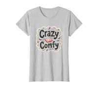 Crazy Comfy Freak in The Sheets Cozy Bedtime Humor T-Shirt, Women, Silver Grey, Medium