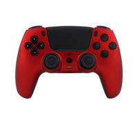 Crazy Controllerz Custom Wireless Controller for PS5 with Z-Touch™ Seamless Soft Touch Front Shell and Z-Grip™ Comfort Zones - Metallic Red