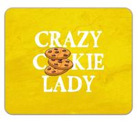 Crazy Cookie Lady Baking Biscuits Choc Chip Mouse Mat Pad 24cm x 19cm