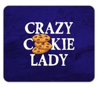 Crazy Cookie Lady Baking Biscuits Choc Chip Mouse Mat Pad 24cm x 19cm