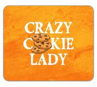 Crazy Cookie Lady Baking Biscuits Choc Chip Mouse Mat Pad 24cm x 19cm
