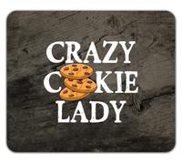 Crazy Cookie Lady Baking Biscuits Choc Chip Mouse Mat Pad 24cm x 19cm