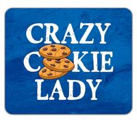 Crazy Cookie Lady Baking Biscuits Choc Chip Mouse Mat Pad 24cm x 19cm