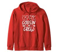 Crazy Cousin Crew Funny Family Matching Group Zip Hoodie