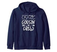 Crazy Cousin Crew Funny Family Matching Group Zip Hoodie