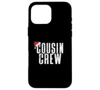 Crazy Cousin Crew Retro Matching Group Christmas Santa Hat Case for iPhone 16 Pro Max