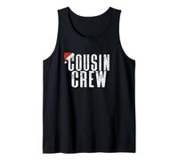 Crazy Cousin Crew Retro Matching Group Christmas Santa Hat Tank Top