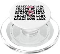 Crazy Cow Lady Funny Dairy Farmer Cow Dairy Farming Girl Mom PopSockets PopGrip for MagSafe