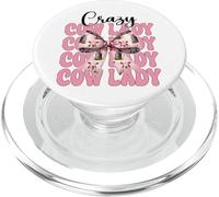 Crazy Cow Lady Funny Dairy Farmer Cow Dairy Farming Girl Mom PopSockets PopGrip for MagSafe