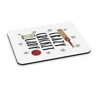 Crazy Cricket Lady PC Computer Mouse Mat Pad