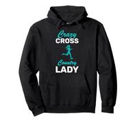 Crazy Cross Country Lady Running Passion Pullover Hoodie