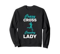 Crazy Cross Country Lady Running Passion Sweatshirt