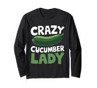 Crazy Cucumber Lady Vegetarian Pickle Vegetable Cucumber Long Sleeve T-Shirt