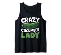 Crazy Cucumber Lady Vegetarian Pickle Vegetable Cucumber Tank Top