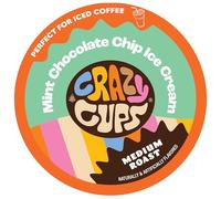 Crazy Cup Chocolate Coffee Pods, Mint Chocolate Chips, Ice Cream Coffee Pods for K-Cup Keurig Machines, Hot or Iced (Pack of 22)