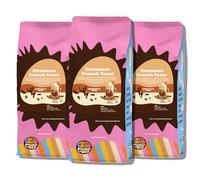 Crazy Cups 3 x Ground Coffee Cinnamon French Toast in 10oz Bags for Brewing Flavored Hot or Iced Coffee