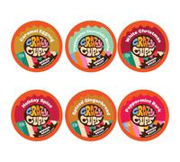 Crazy Cups Christmas Coffee Pods Variety Pack, Holiday Sampler of Single Serve Assorted Flavored Pods For Keurig K Cup Machines, 30 Count - Great Holiday Coffee Gift