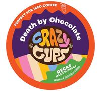 Crazy Cups Decaffeinated Flavour Coffee - 22 Pack - For Keurig K Cups 2.0 Brewers, Death By Chocolate
