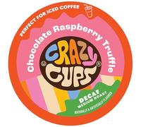 Crazy Cups Flavored Coffee for Keurig K-Cup Machines, Decaf Chocolate Raspberry Truffle, Hot or Iced Drinks, 80 Single Serve, Recyclable Pods