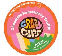 Crazy Cups Flavored Coffee for Keurig K-Cup Machines, Decaf Chocolate Raspberry Truffle, Hot or Iced Drinks, 80 Single Serve, Recyclable Pods