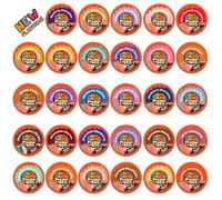 Crazy Cups Flavored Coffee Pods Variety Pack, Medium Roast, Single Serve in Recyclable for Keurig K cups Machines, 50 Count