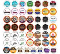 Crazy Cups Perfect Samplers Dark Roast Coffee Pods Variety Pack Sampler, Assortment of Extra Strong Single Serving Capsules for K Brewers, Pack of 50