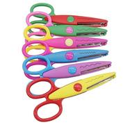 Crazy Cut Wavy Scissors 1x 5X 10x Pack with Plastic Handles and Stainless Steel Blades Pattern Craft Fun Safety Children Kids Zigzag Zig-zag (10 Pairs)