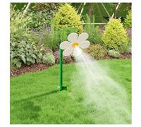 Crazy Daisy Sprinkler - 360° Dancing Flower Water Sprinkler for Lawn & Garden, Fun Water Toy for Kids & Pets, Durable Plastic Base (White)